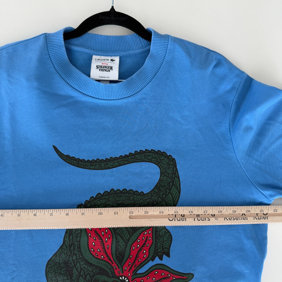 Stranger Things x Lacoste Sweatsuit Mens 4 Medium Blue Sweatshirt Joggers Set - Picture 11 of 15
